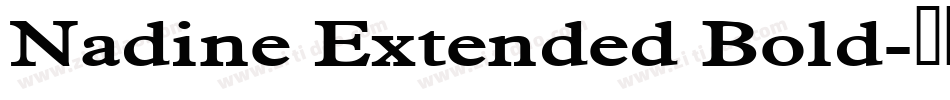 Nadine Extended Bold字体转换